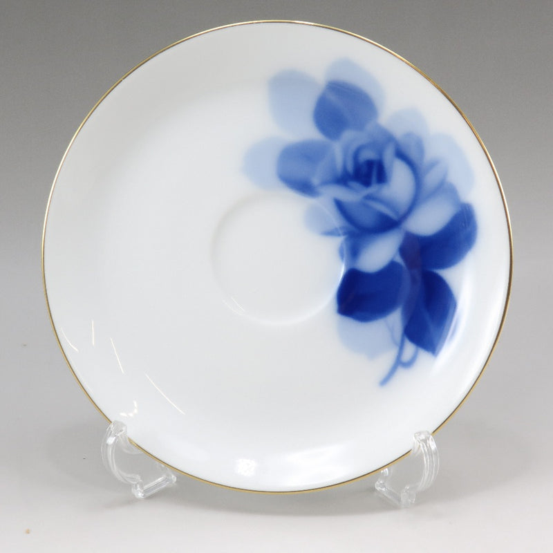 [Okura] Okura陶瓷公园蓝玫瑰杯和碟子×2瓷器_餐具A+等级