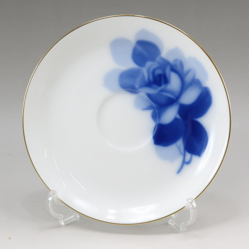 [Okura] Okura陶瓷公园蓝玫瑰杯和碟子×2瓷器_餐具A+等级