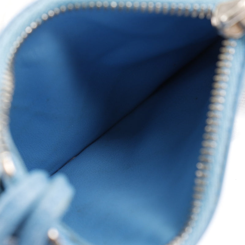 [Bottegaveneta] Bottega Veneta Intrecciato Leather Blue Light Unisex Key Case
