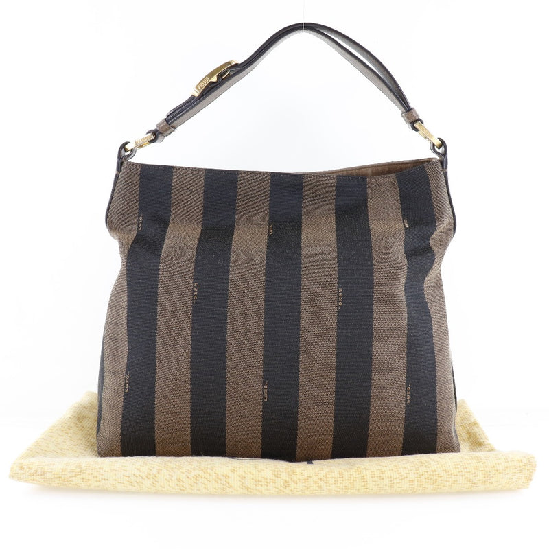 [FENDI] Fendi One Shoulder Pecan 8BR669-Q0Z Canvas x Leather tea Ladies shoulder bag