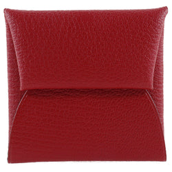 [Hermes] Hermes Bastia 039759CK Shable Rouge Cazak Red □ O Engraved Unisex Coin Case A Rank