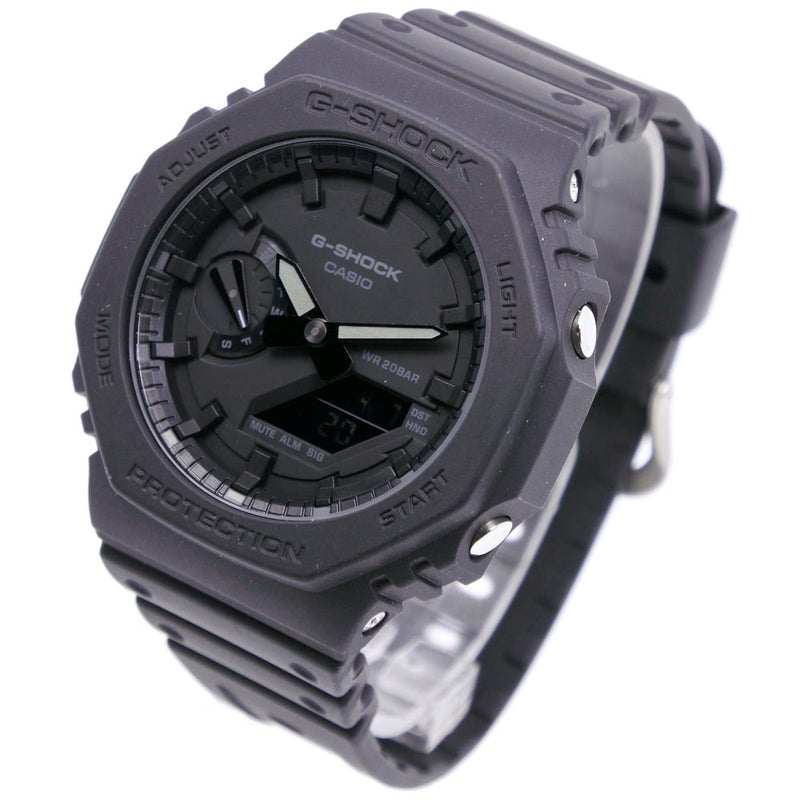 [casio] Casio G-Shock G-Shock GA-2100不锈钢X橡胶黑色石英显示男士黑色表盘等级
