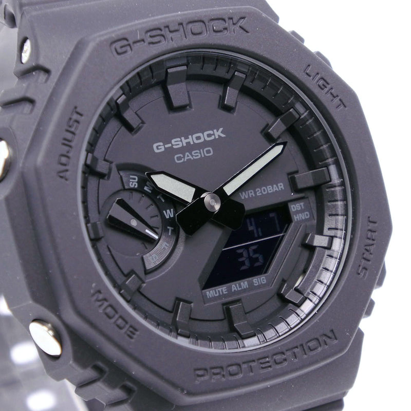 [casio] Casio G-Shock G-Shock GA-2100不锈钢X橡胶黑色石英显示男士黑色表盘等级