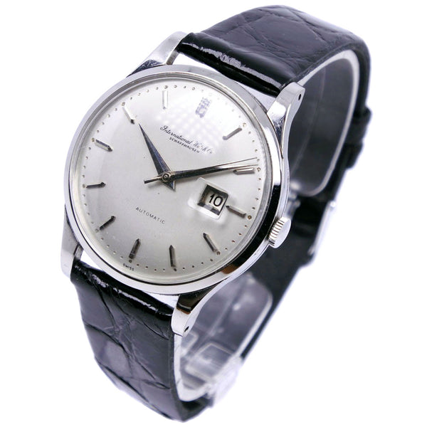[IWC] International Watch Company Watch Cal.8531 Acero inoxidable x cuero negro Dial de plata automático B-Rank