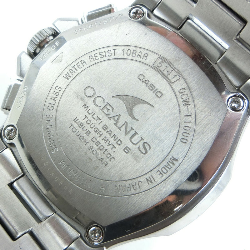 [CASIO] Casio Oceanus OCW-T1000-1AJF Reloj con radio solar plateado Pantalla analógica Reloj con esfera negra / azul para hombre