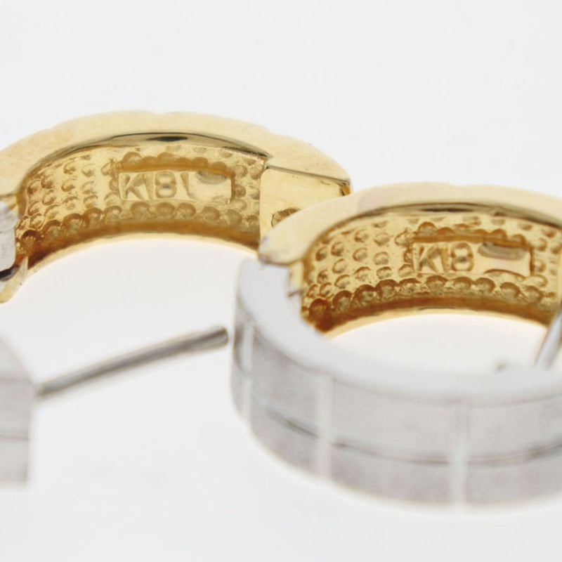 Ring Earrings K18 Yellow Gold x K18 White Gold Silver Ladies Pierce SA Rank