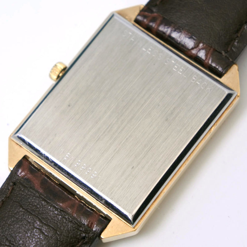 【LONGINES】ロンジン
 腕時計
 cal.L847.4 ステンレススチール×レザー 茶 手巻き ゴールド文字盤 メンズ