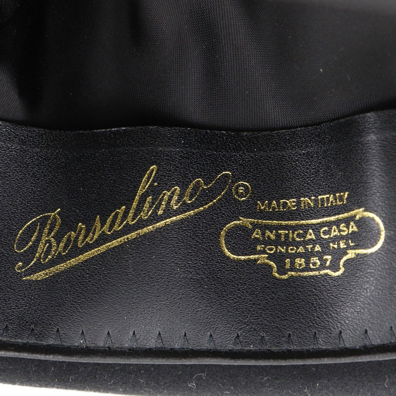 [Borsalino] Borsalino 
 Sombrero 
 Hat lana x cuero negro para hombres