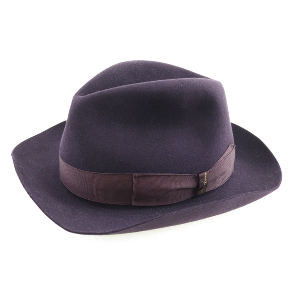 [Borsalino] Borsalino 
 另一个帽子 
 羊毛X皮革紫色男士A级