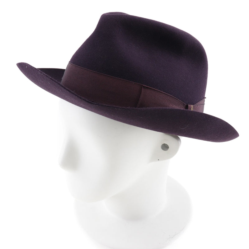 [Borsalino] Borsalino 
 Other hat 
 Wool x Leather Purple Men's A-Rank