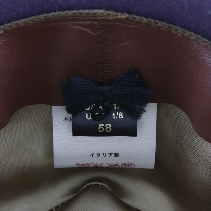 [Borsalino] Borsalino 
 Other hat 
 Wool x Leather Purple Men's A-Rank