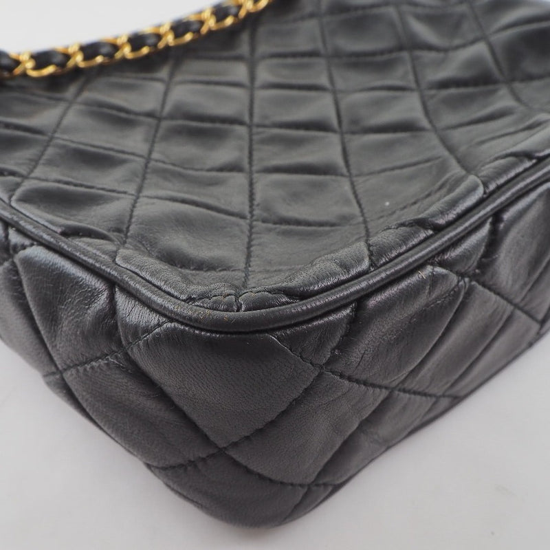 [CHANEL] Chanel Chain Shoulder Tassel Matrasse Fringe Rumskin Black Ladies Shoulder Bag