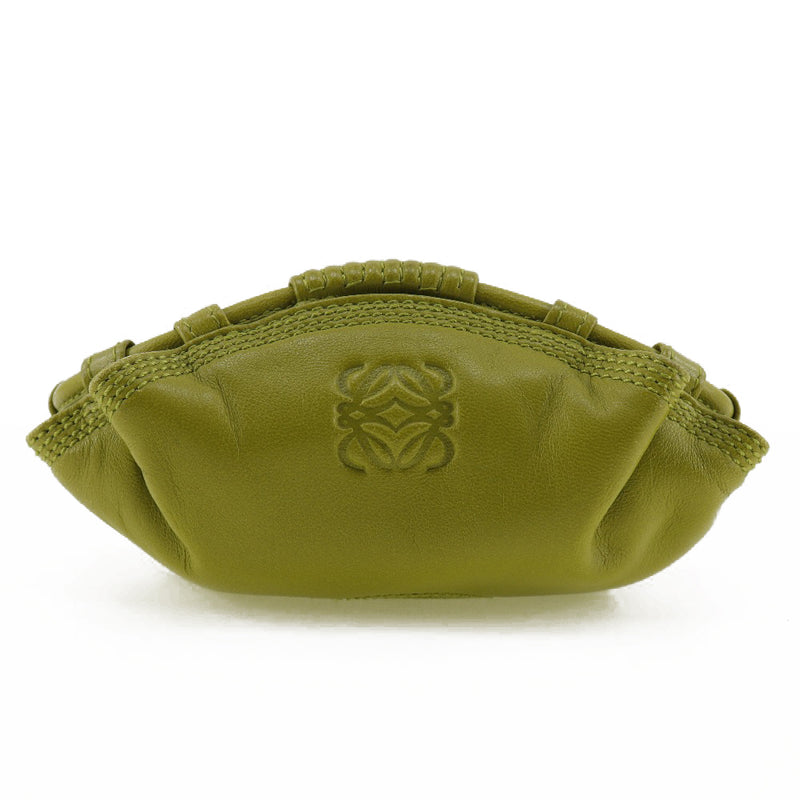 [LOEWE] LOEWE Nappa Aire Anagram Leather Yellow Green Women's Coin Case A-Rank