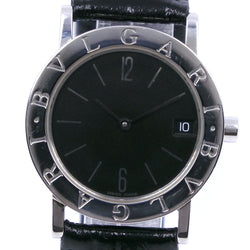 【BVLGARI】ブルガリ
 ブルガリブルガリ BB30SLD ステンレススチール×レザー 黒 クオーツ アナログ表示 ボーイズ 黒文字盤 腕時計
A-ランク