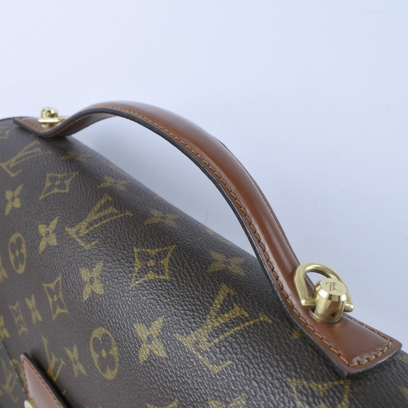 [Louis Vuitton] Louis Vuitton Mongon看到了M51185会标帆布茶SR0977雕刻女士手提包B级