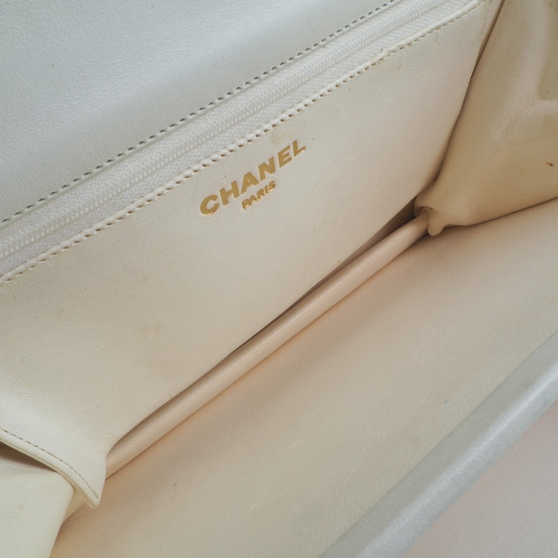 [샤넬] 샤넬 체인 어깨 숄더 송아지 송아지 백인 숙녀 어깨 가방