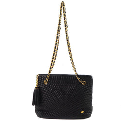 [Bally] Bally Chain House House Leather Black Ladies Shoulder Bags