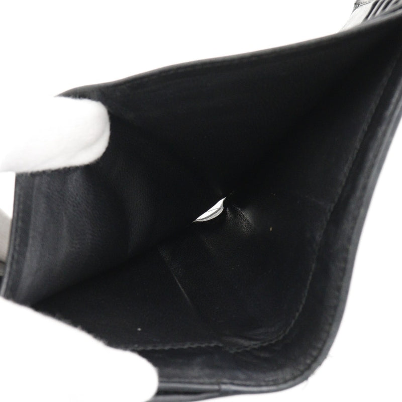 [GUCCI] Gucci Bi-fold wallet 145747 GG Canvas Black Snap button Ladies B-Rank