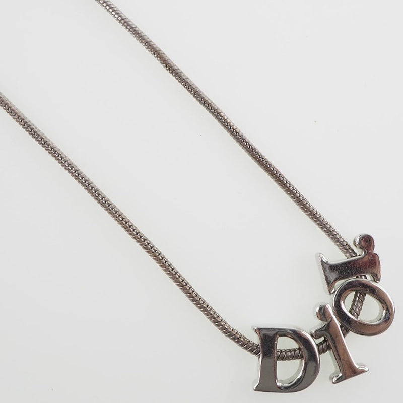 CHRISTIAN DIOR SILVER Diamante Spell Out Dog Tag Trotter Monogram necklace  £70.00 - PicClick UK