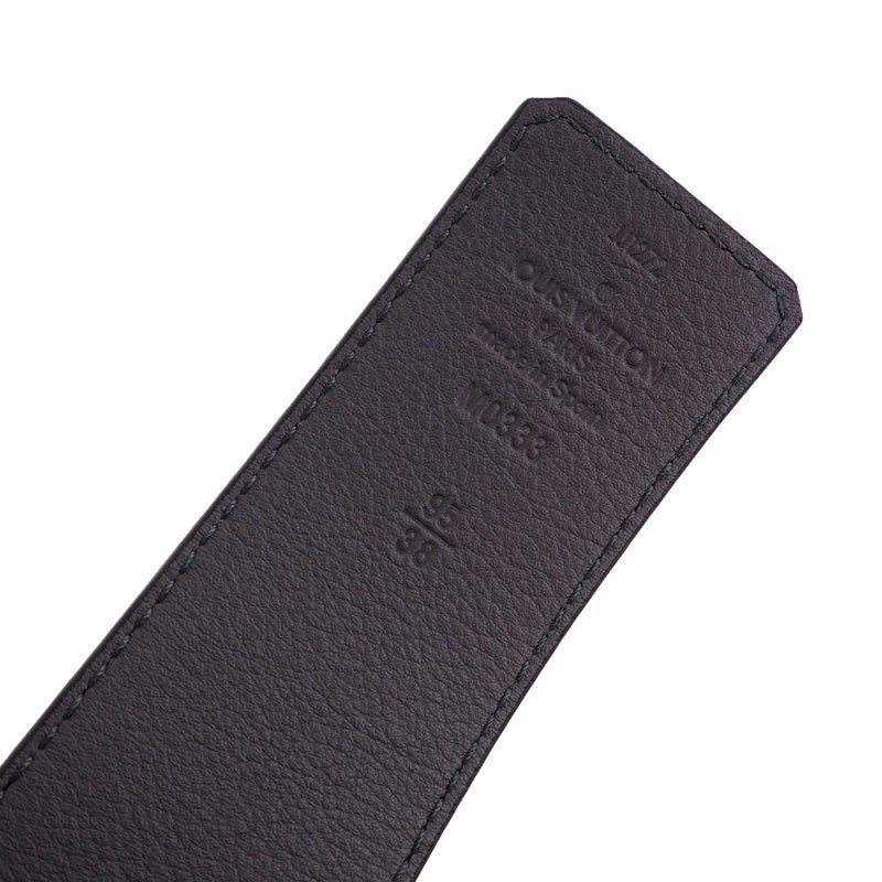 [Louis Vuitton] Louis Vuitton Santule LV Damier M0333 Calf Black JJ1272 Rango de cinturón de hombres grabado