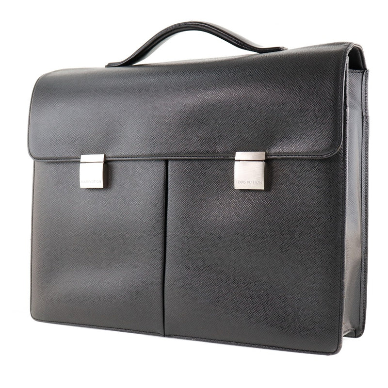 [LOUIS VUITTON] Louis Vuitton Celviet Kazan M30802 Taiga Aldoise Black MB0054 engraved Men's Business Bag
