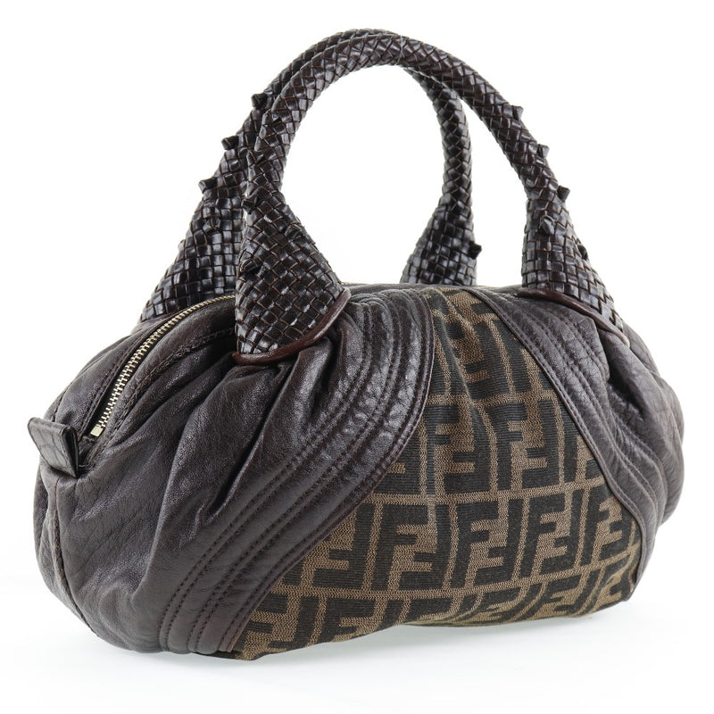 [FENDI] Fendi Mini Spy Bag Zukka 8BL078 Canvas x Leather tea Ladies Handbag