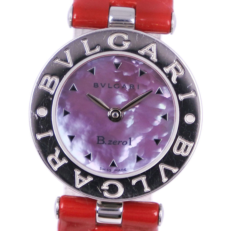 【BVLGARI】ブルガリ Bzero1 ビーゼロワン BZ22WSDL/BZ22S ステンレススチール×ダイヤモンド シルバー クオーツ アナログ表示 レディース 白文字盤 腕時計約05cmケース厚み