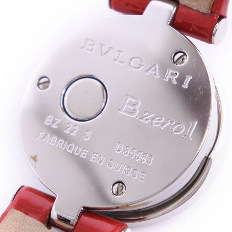 【BVLGARI】ブルガリ
 B-zero1 ビーゼロワン BZ22S ステンレススチール×レザー シルバー クオーツ アナログ表示 レディース パープルシェル文字盤 腕時計
A-ランク