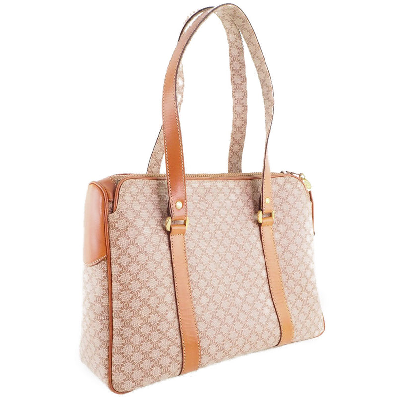 [Celine] Celine Old Celine Macadam Pattern PVC Beige Ladies Handbag