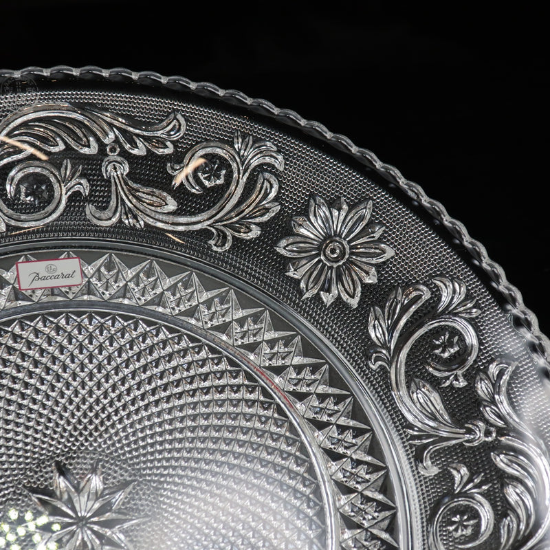 [BACCARAT] Baccarat Arabesque plate 24cm Crystal _ Tableware S rank