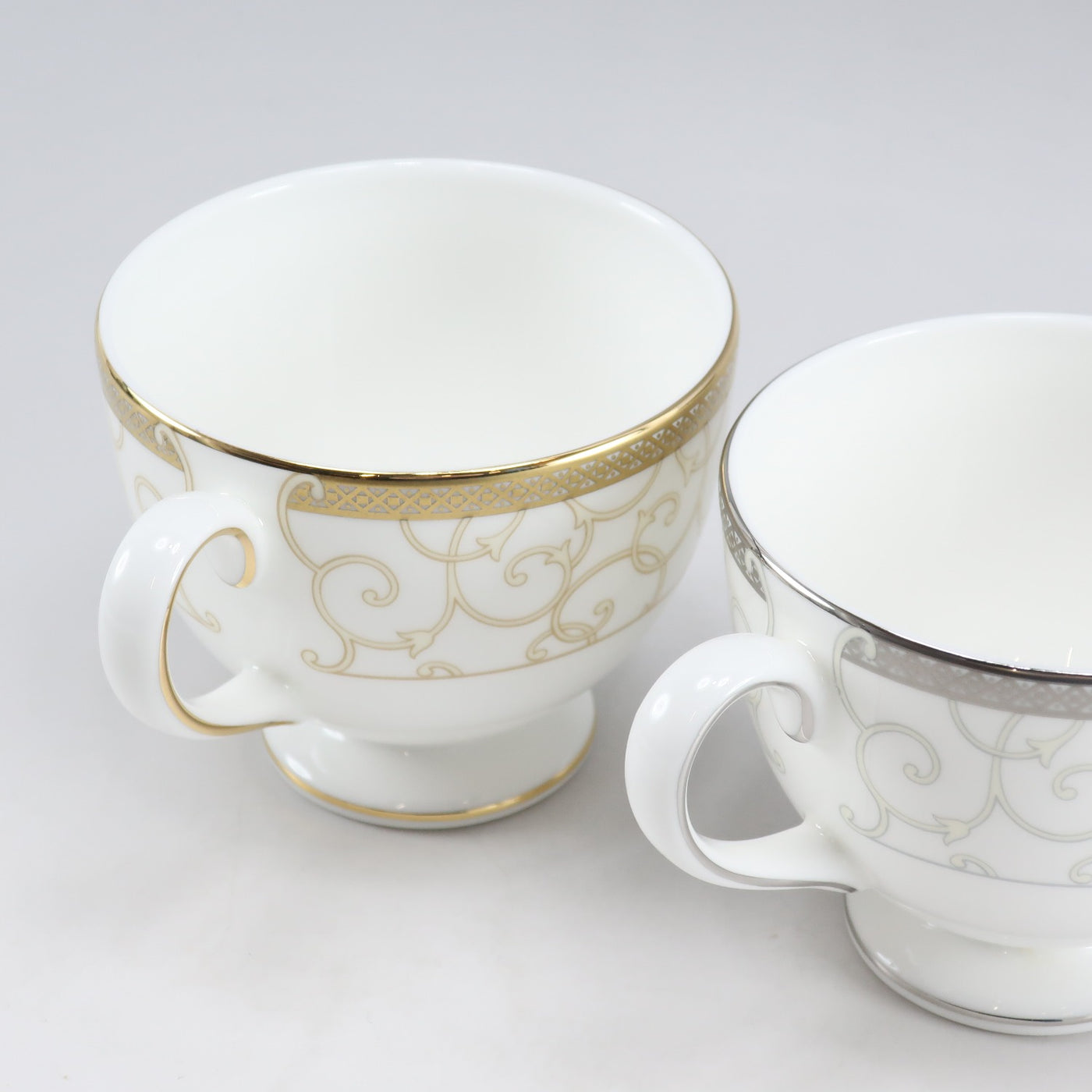 Wedgwood】ウェッジウッド セレスティアル ゴールド＆プラチナ カップ＆ソーサー×2 ポーセリン _ 食器 Sランク – KYOTO  NISHIKINO