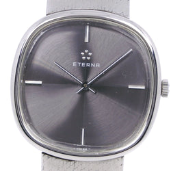 [ETERNA] ETERNA CAL.12660 Reloj de dial negro de acero inoxidable de acero inoxidable