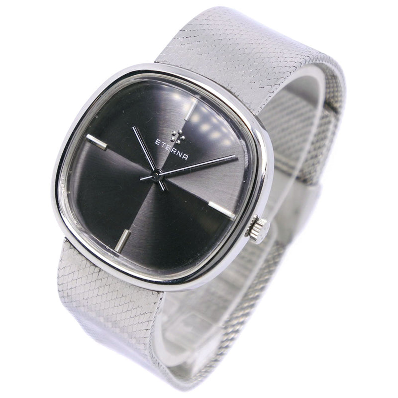 [ETERNA] ETERNA CAL.12660 Reloj de dial negro de acero inoxidable de acero inoxidable