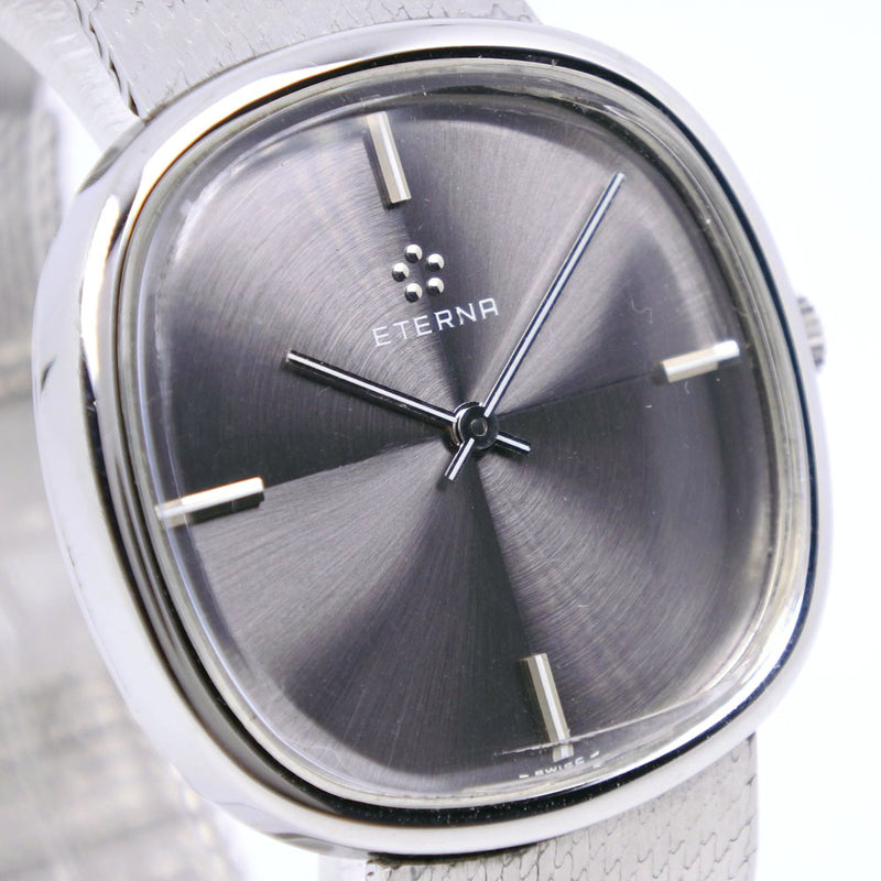 [Eterna] Eterna Cal.12660 스테인레스 스틸 손 -롤링 된 남자 블랙 다이얼 시계