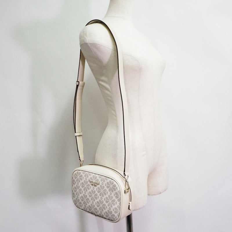 [Kate Spade] Kate Spade Camera Bag PXR00075 PVC Coating Canvas x Leather Beige Women's Shoulder Bag S rank
