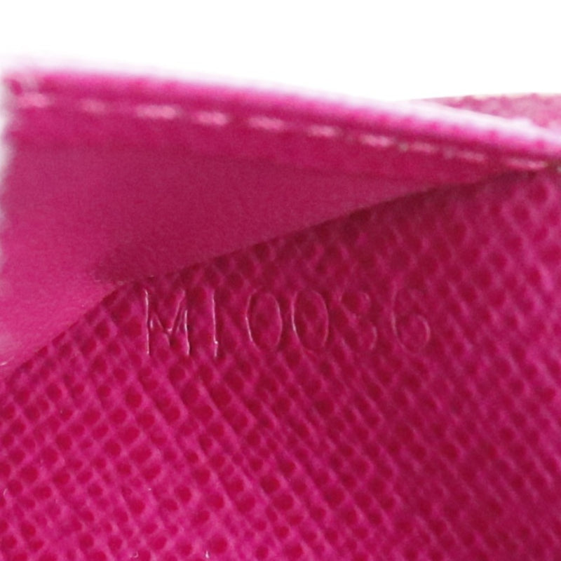 【LOUIS VUITTON】ルイ・ヴィトン
 コンパクトジップ パンチング M95188 モノグラムペルフォ フューシャ 茶/ピンク MI0036刻印 レディース 二つ折り財布