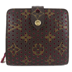[LOUIS VUITTON] Louis Vuitton Compact Zip Punching M95188 Monogram Perfofusha Tea/Pink Mi0036 Branded Wallet