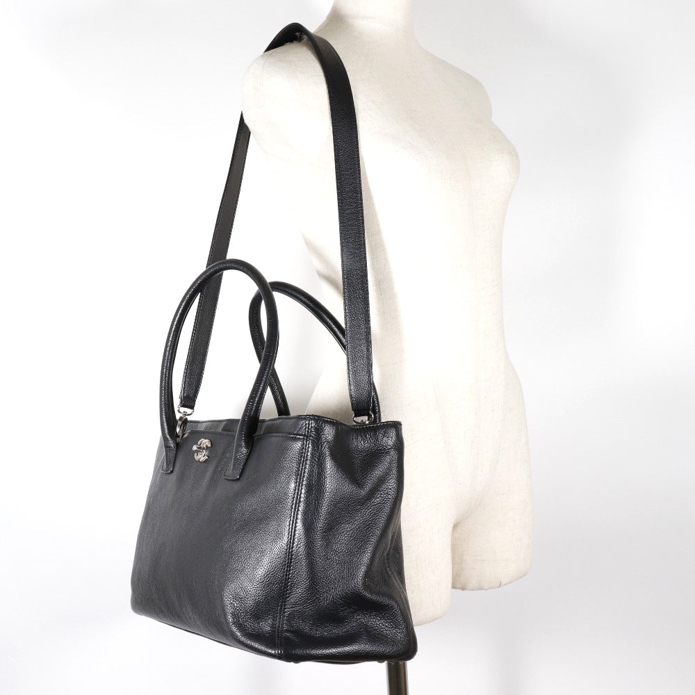 CHANEL】シャネル エグゼクティブトート レザー 黒 レディース トート