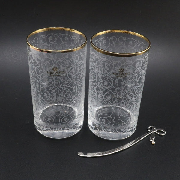[Mikimoto] Mikimoto Glass & Madler with Pearl 2 고객 쌍 Glass _ Glass S Rank