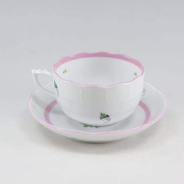 【HEREND】ヘレンド
 ウィーンの薔薇 ピンク 食器
 カップ＆ソーサー 724/VRH-X4 ポーセリン vienna rose pink _Sランク