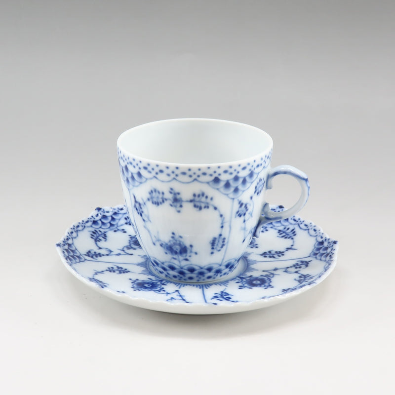 [Royal Copenhagen] Royal Copenhagen Blue Fluted Full Race Cup & Saucer × 5 Poserine Blue Fluted Full Race_a Rank