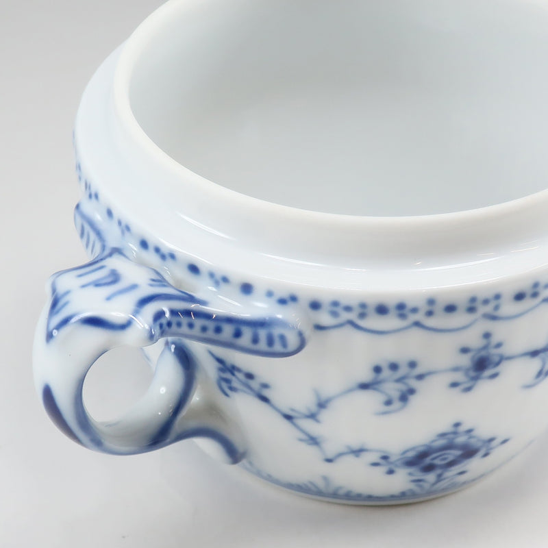 [Royal Copenhagen] Royal Copenhagen Blue Fruted Half Lace Sugar Pot Porcelain_ 테이블웨어 A 등급