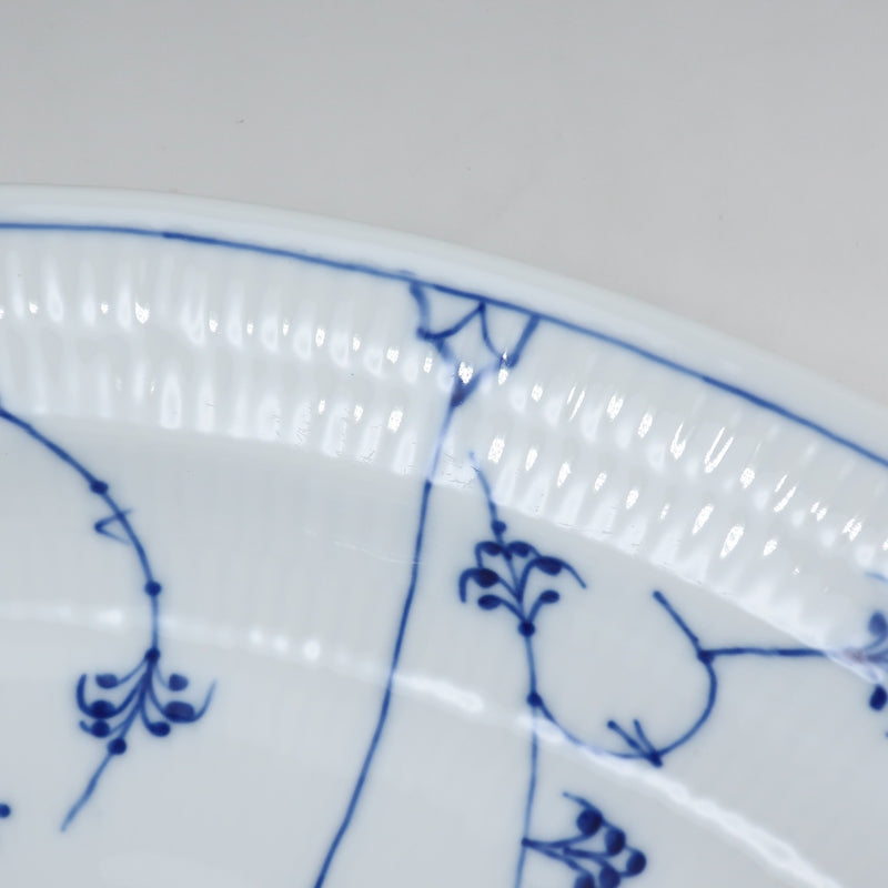 [皇家哥本哈根]皇家哥本哈根蓝色果皮平原卵形36.5厘米瓷器餐具