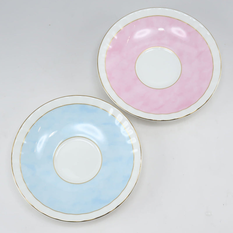 [AYNSLEY] Einzlay Aisian Rose Tableware Cup & Saucer & Plate x 2 Blue & Pink Asian Rose_a- Rank