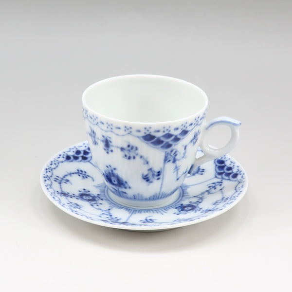 [Royal Copenhagen] Royal Copenhagen Blue Fruted Half Lace Cup & Saucer_ Tableware S Rank