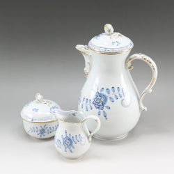 [Meissen] Meissen印度中间蓝色餐具锅和糖碗和奶精340210陶器印度中间Blue_a等级