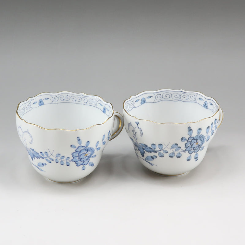 [Meissen] Meissen Indian Middle Blue Cup & Saucer × 2 340210/00582 _ 테이블웨어