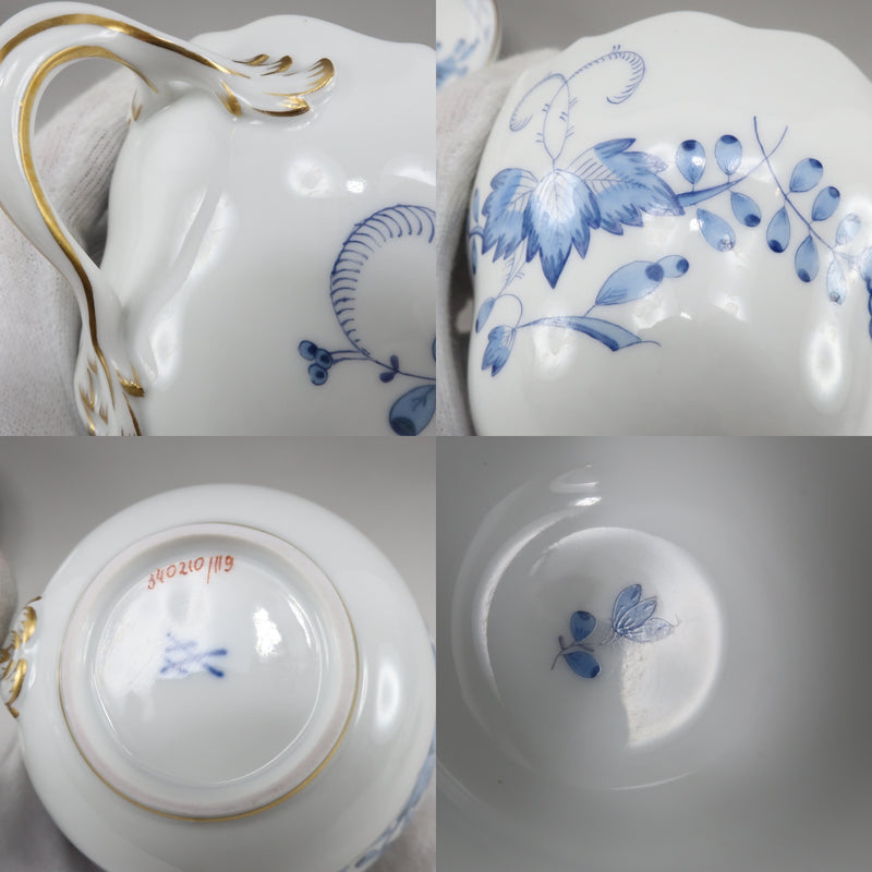 [Meissen] Meissen Indian Middle Blue Cup & Saucer × 2 340210/00582 _ 테이블웨어
