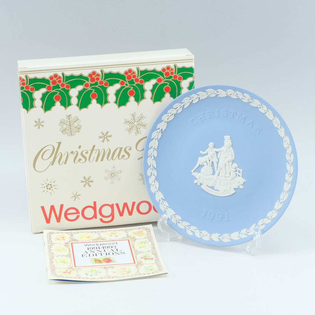 Wedgwood】ウェッジウッド 1991年 クリスマスプレート ジャスパー _ 