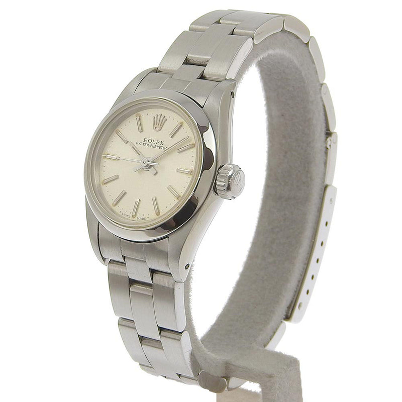 [ROLEX] Rolex Oyster Partal Petual Watch 67180 Stainless Steel Automatic Silver Dial Oyster Perpetual Ladies